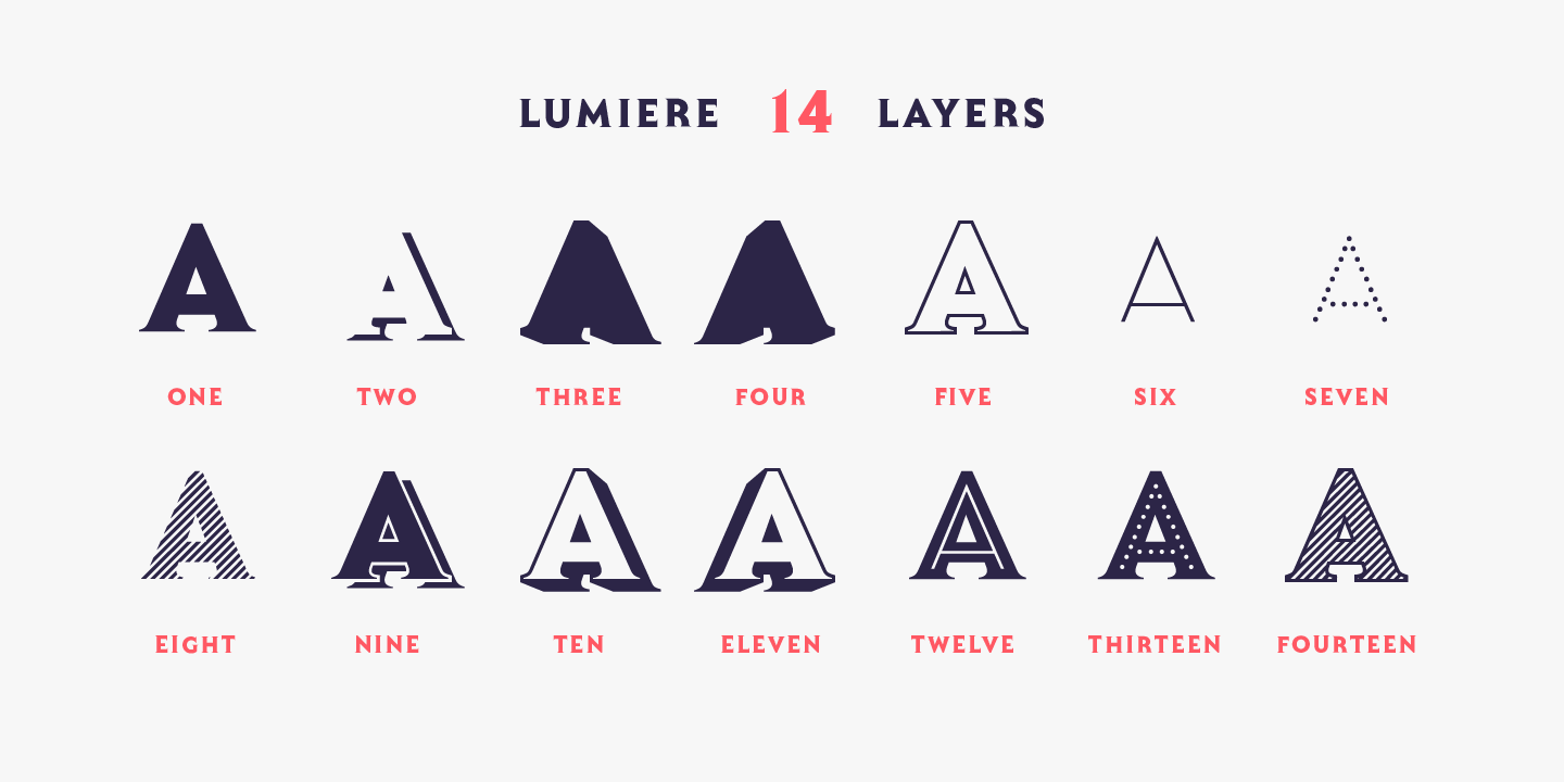 Пример шрифта Lumiere #7